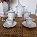 Coffee Service 12 Complete Services in Limonge France Model Versailles Porcelain