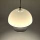 70s space age ufo lamp – vintage dual-color acrylic pendant light made in italy