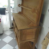 Furniture of trade, vintage service the bottom in oak the top in walnut.