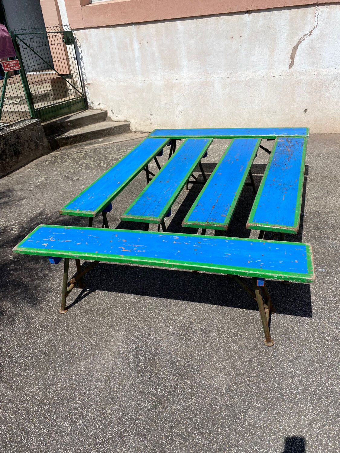 Set of 6 fairground benches