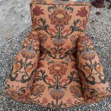 Club armchair fabric floral vintage baroque