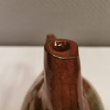 Ceramic jug/vase, Danish in beautiful earthy brown colours with light blue/green details.