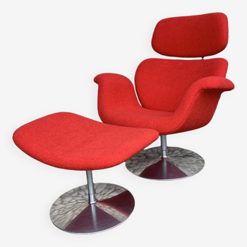 Big Tulip armchair and ottoman, Pierre Paulin for Artifort