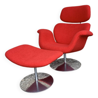 Big Tulip armchair and ottoman, Pierre Paulin for Artifort