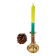Push candle holder with hollow dish
