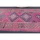 1970s vintage Turkish Oushak diamond wool runner