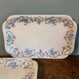 Pair of rectangular dishes Regout model Ortus