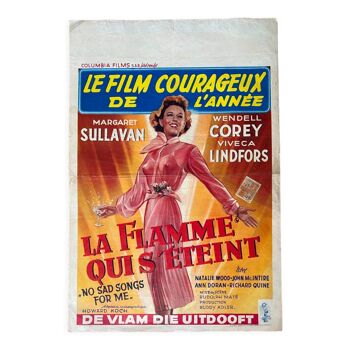 Affiche cinéma originale "La Flamme qui s'éteint" 37x55cm 1950
