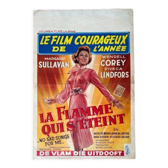 Affiche cinéma originale "La Flamme qui s'éteint" 37x55cm 1950