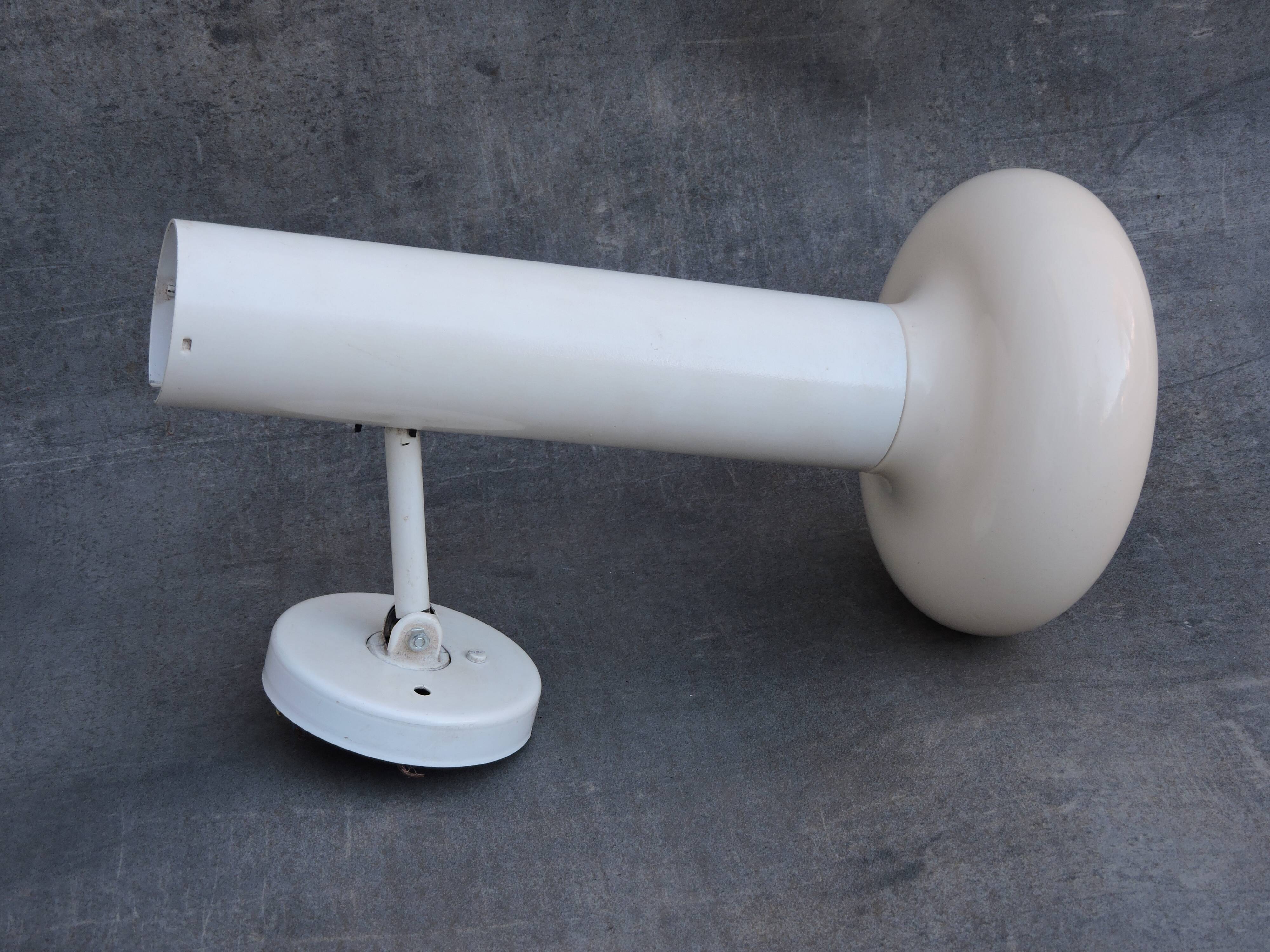 Large adjustable wall lamp saucer ufo Lita vintage metal