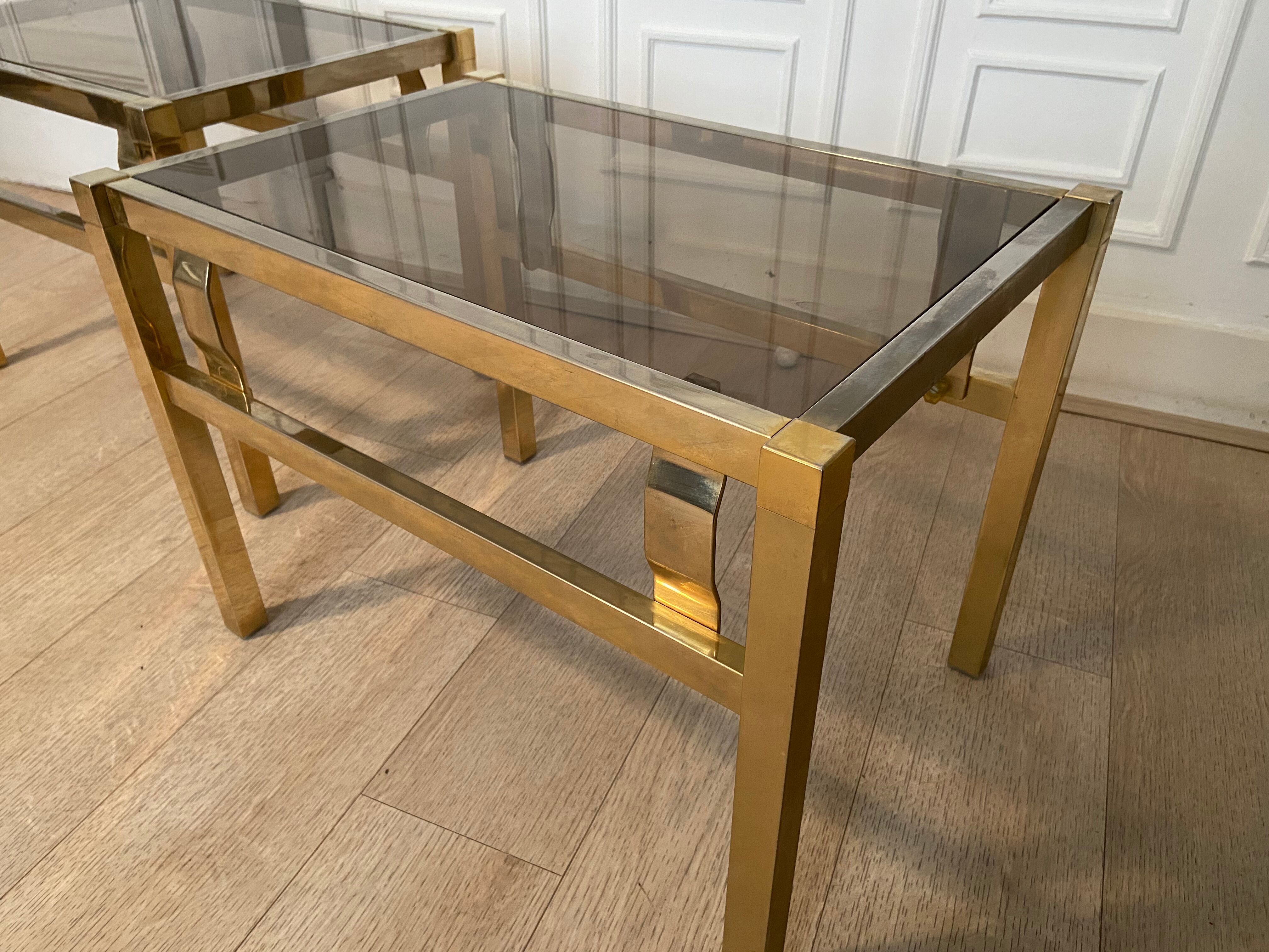 Pair of side table Hollywood Regency, 1970