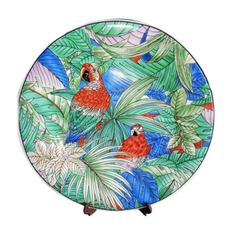 Assiette peroquet japonaise