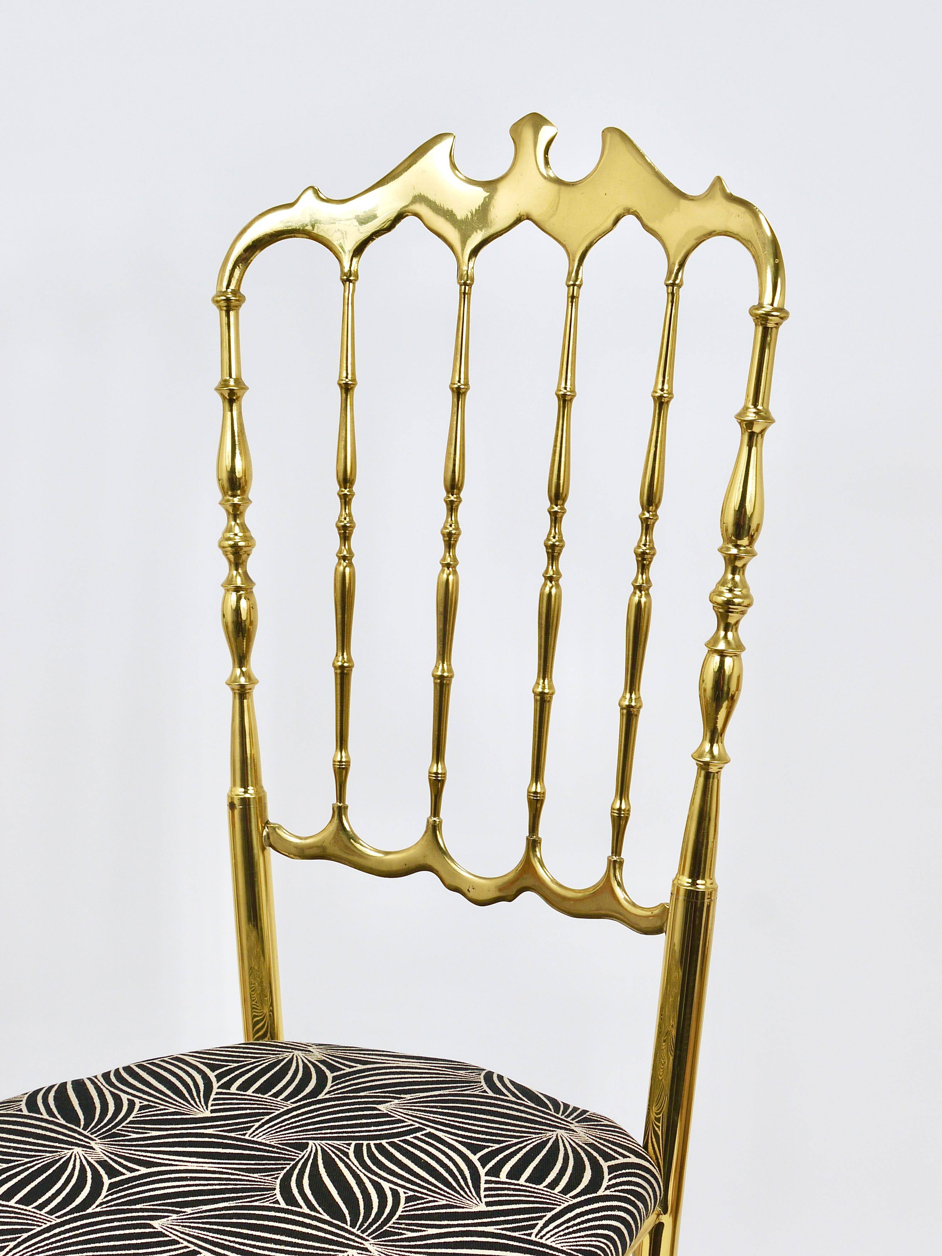 Mid-Century Chiavari Chair in Brass by Giuseppe Gaetano Descalzi, Italy, 1950s