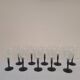 70s twisted stemmed glasses