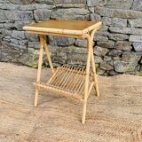 Rattan side table