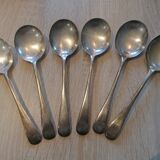 Set of 6 tablespoons in silver metal