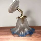 Blue Art Deco wall light