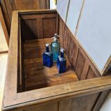 Old michaud brand cooler cabinet in solid oak