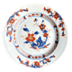 Compagnie des Indes porcelain flat plate with hand-painted Imari decoration, 18th century, no. 2