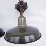 Antique enamelled wall lights