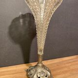 Cone vase, cut crystal bouquet (most certainly baccarat, saint louis ...)