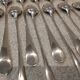 6 silver-plated metal soda spoons by Christofle silversmiths, Fidelio pattern