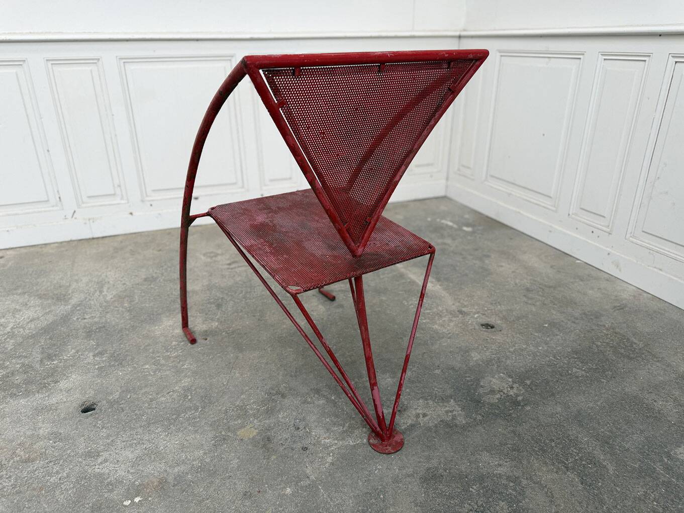 Fauteuil design rouge 1950