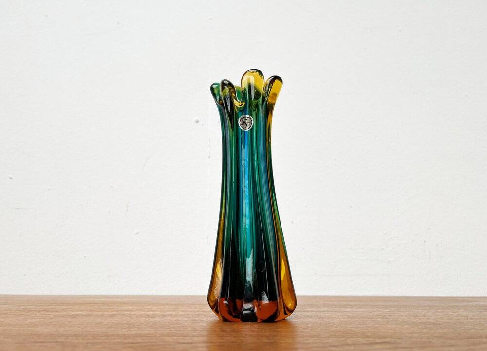 Italian Sommerso vase in Murano glass attributed to Flavio Poli for Seguso, 1970s.
