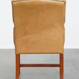 Cowhide Leather Chesterfield Dining / Side Chair in English Style