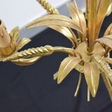 3-branched vintage golden wheat chandelier