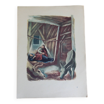 Illustration la nativité L'attente de la naissance de Jésus