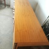 Large vintage row in blond wood