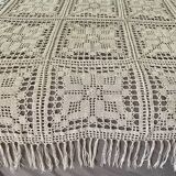Vintage handmade crochet bedspread