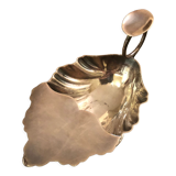 Empty pocket in silver metal