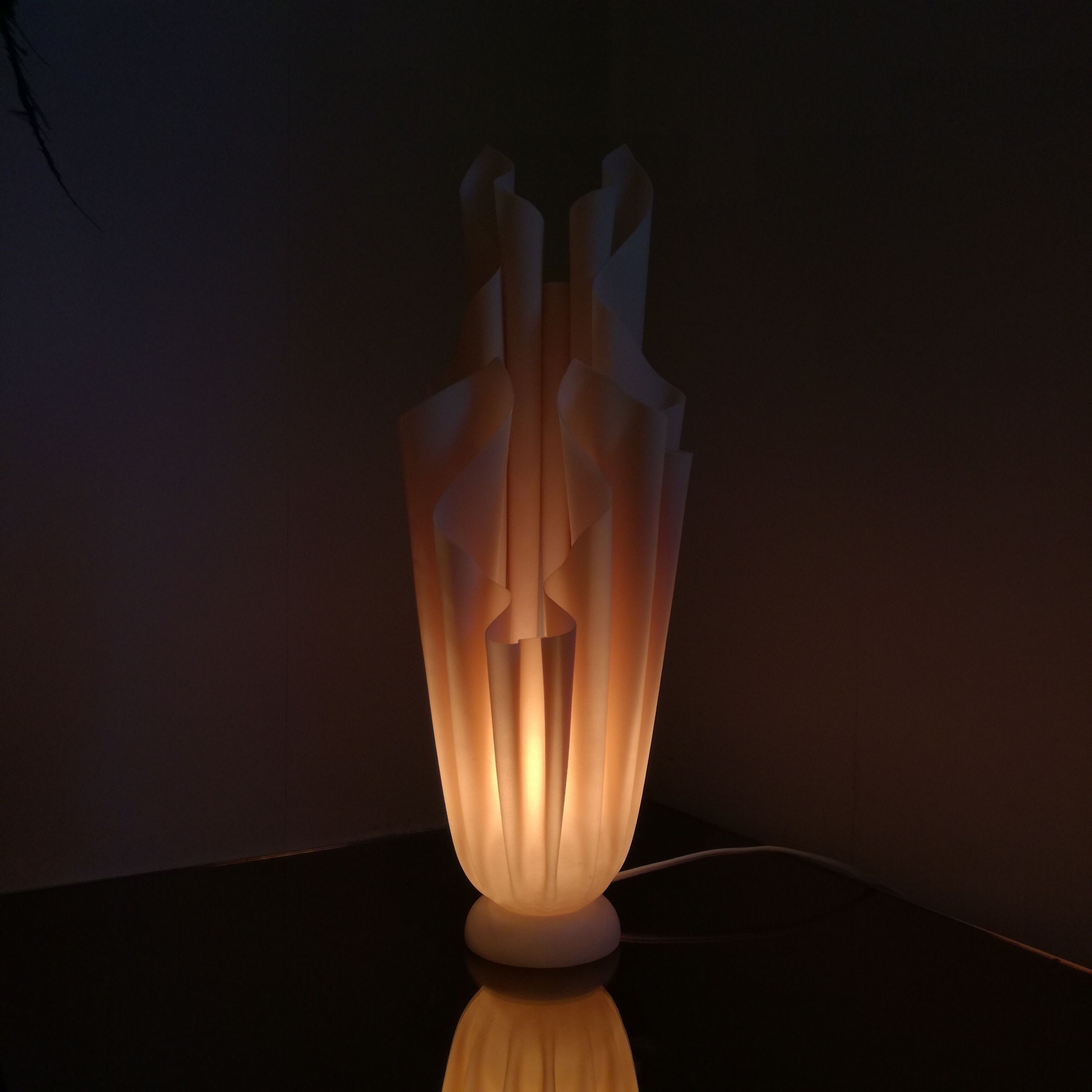 Pink Athena lamp by Georgia Jacob, resin and marble H54