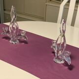 Set of 2 crystal candle holders