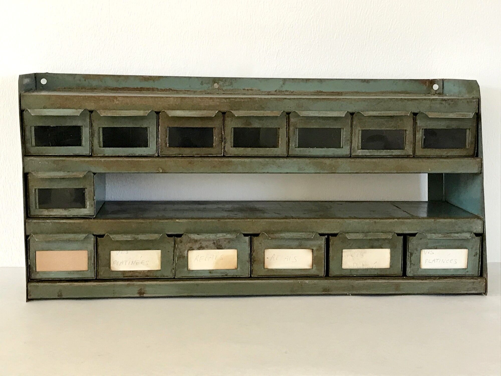 Vintage workshop wall shelf 60s