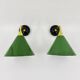 Enamelled sheet metal wall lights