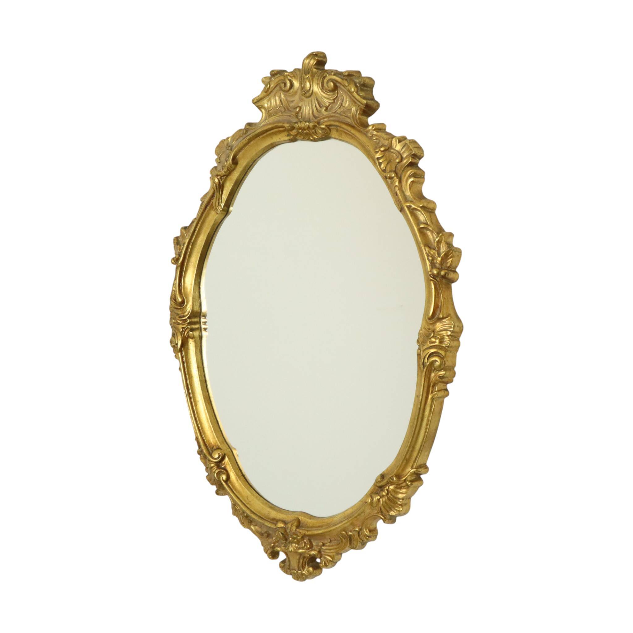 French Classical Gold Mirror Baroque Style Acanthus 76cm