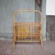 Rattan magazine holder, wicker magazine holder, magazine storage, magazine rack