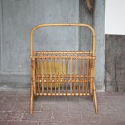 Porte-revue rotin, porte-revue osier, rangement magazines, magazine rack