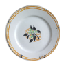 Assiette plate ancienne porcelaine florale tunis hb cm french antique