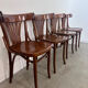 Lot 4 old vintage bentwood bistro chairs from the 70s