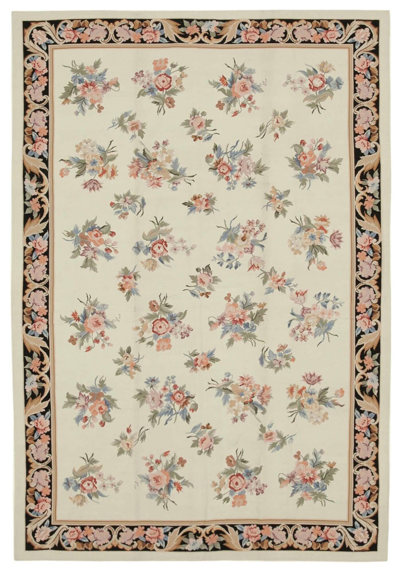 Handmade Vintage Flatweave Needlepoint Kilim 182 cm x 273 cm