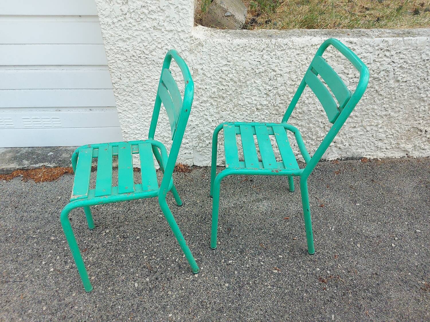Two vintage garden chairs