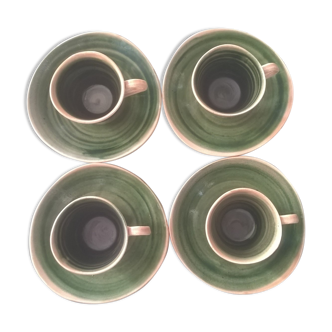 Lot de 4 tasses et soucoupes vintage
