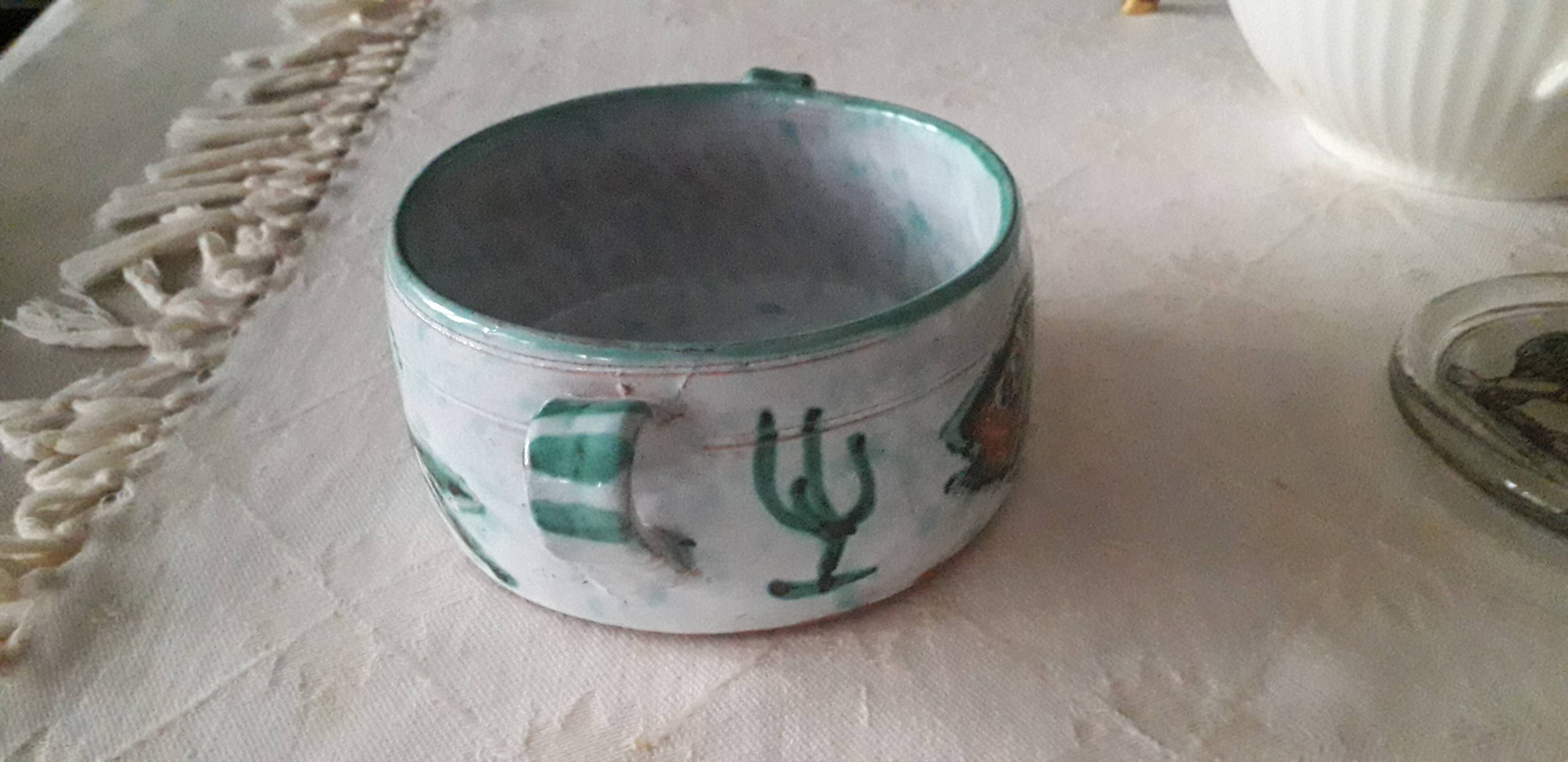 Vintage ceramic Vallauris pocket emptier