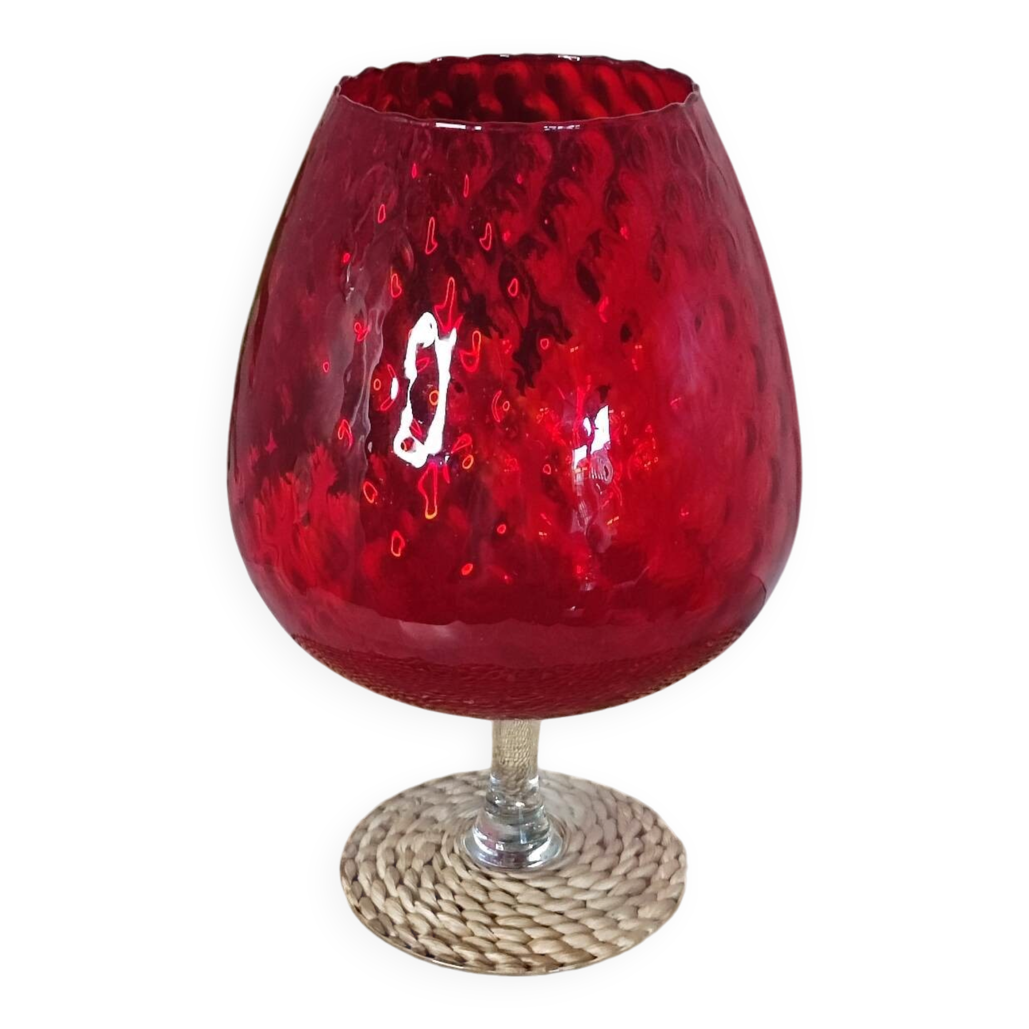 Red vase Empoli Italy 1960