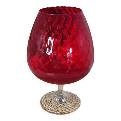 Vase rouge empoli italie 1960