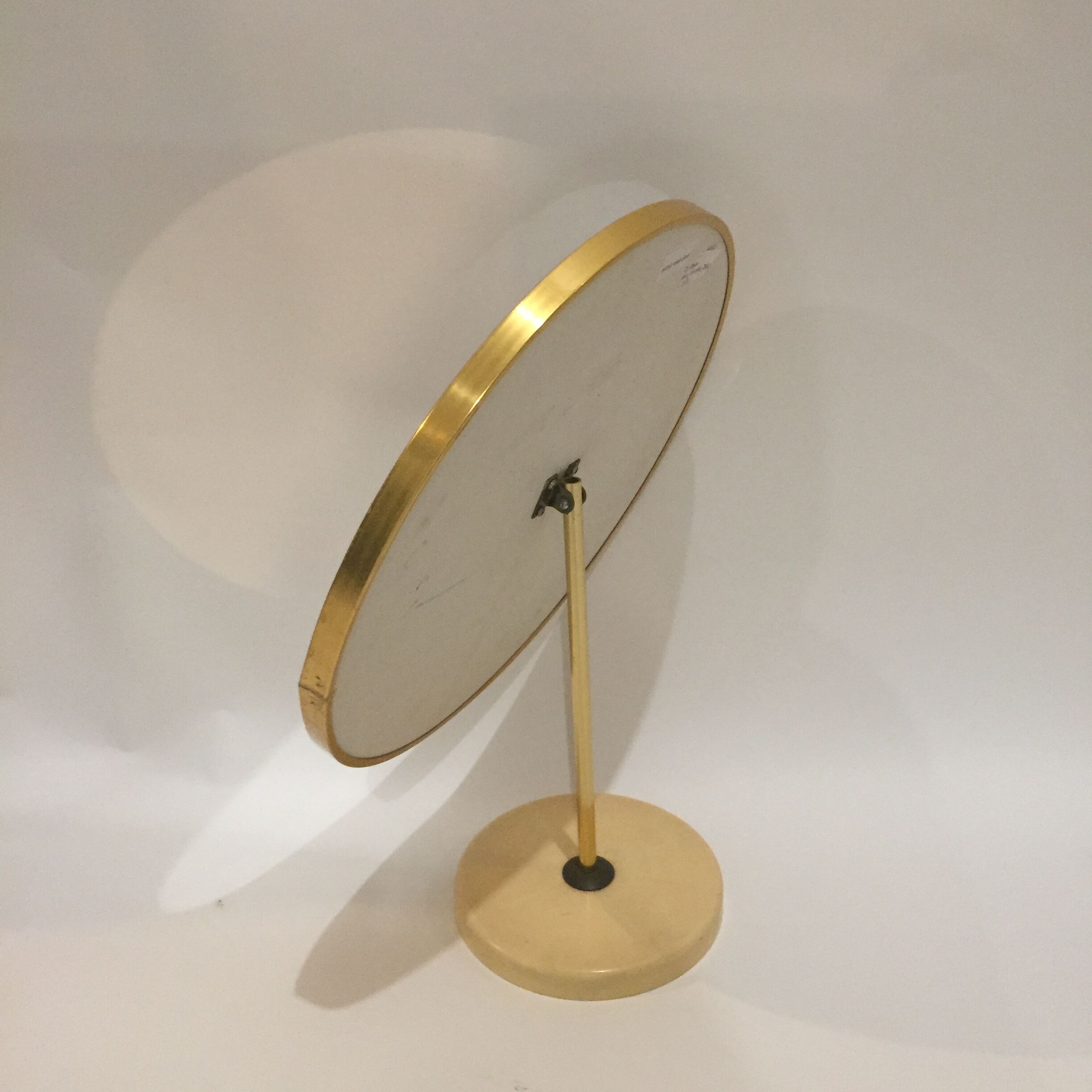 Golden table mirror
